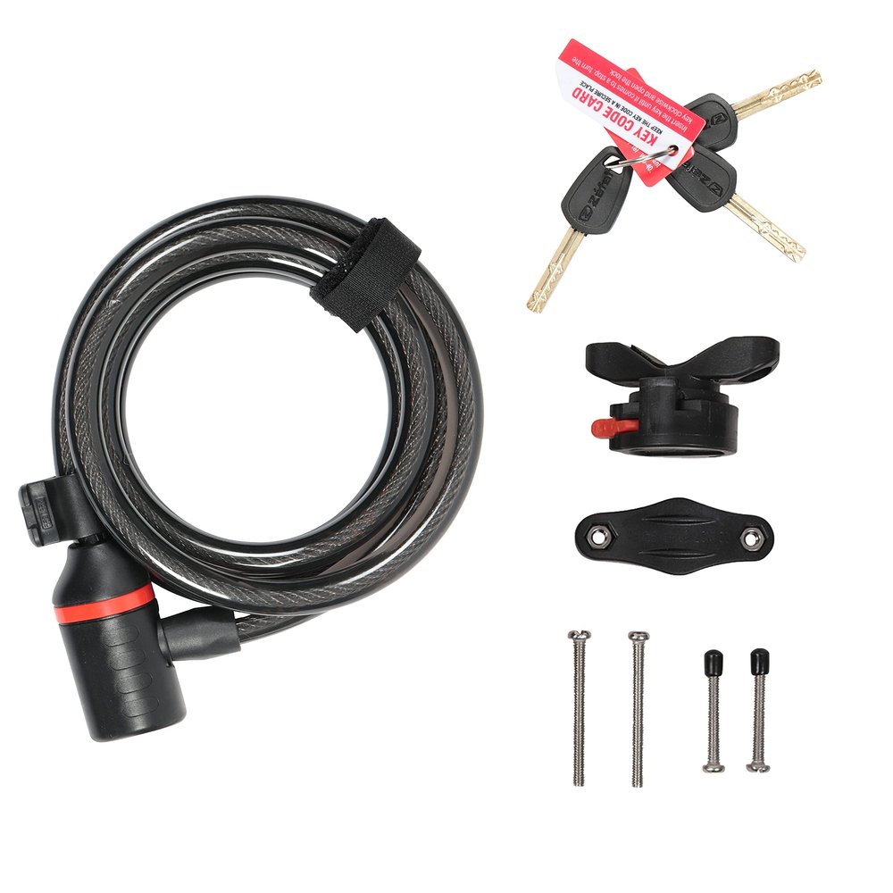Zefal Unisex's K-Traz C9 Cable Lock, Black, 185 cm
