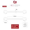 Forbidden Body Jewelry Clear Piercings, Clear Piercings for Work, 16G 12mm Hospital Grade PTFE Flexible Piercing Retainers for Pregnancy, MRI, Surgery & More (3mm Acrylic Balls), Sold as Pair view 2