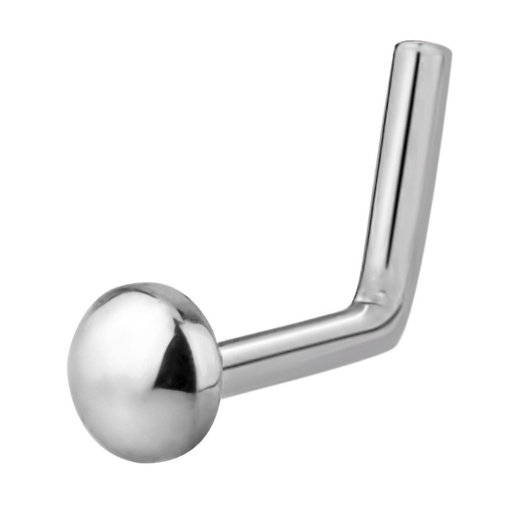 Forbidden Body Jewelry 18g Titanium Dome Top L-Shape Nose Stud