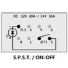 Heart Horse Waterproo LED On/Off Boat Marine SPST 3P Rocker Switch with Light 12v 20 Amp (Blue,5 Pcs) view 3