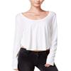 Chelsea Sky Womens Modal Hi-Low Casual Top Off White Size M view 1