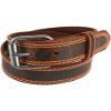 3 D Belt Company Kid's Contrast Stitch Belt, 20, Brown with Orange view 3