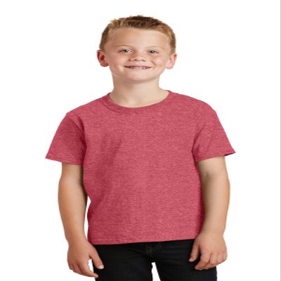 Port & Company Youth Core Solid Short Sleeve Cotton Tee, M, Heather Red