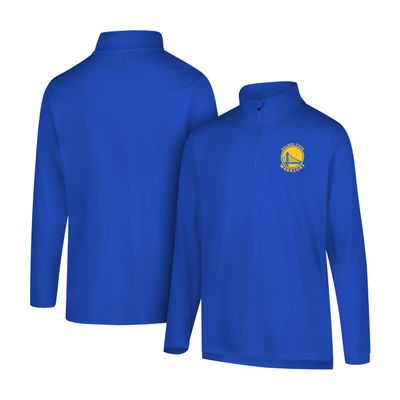 Ultra Game NBA Official Mens Quarter Zip Long Sleeve Pullover T-Shirt - Unisex, Golden State Warriors, Team Color, Small
