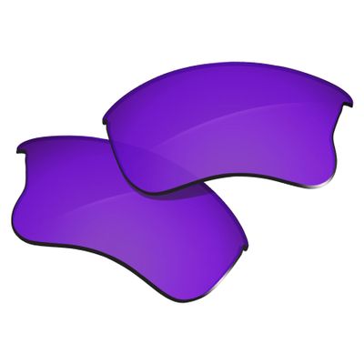 Glintbay 100% Precise-Fit Replacement Sunglass Lenses for Oakley Half Jacket 2.0 XL OO9154 - Polarized Deep Purple Mirror