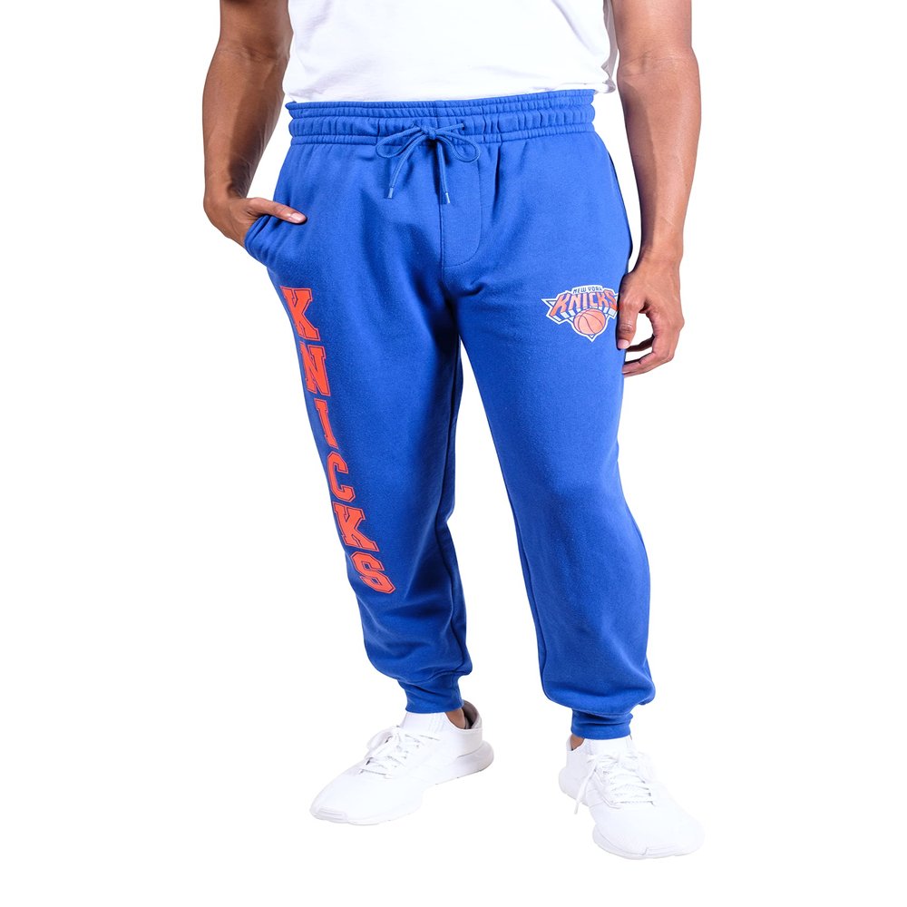 Ultra Game NBA Men's Super Soft Team Jogger Sweatpants, New York Knicks, Team Color, XX-Large