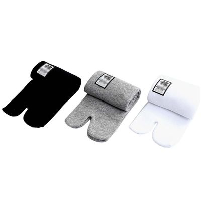 FANCYPUMPKIN 3 Pairs Japanese Traditional Kimono Sandal Split Toe Tabi Ninja Geta Socks for Unisex
