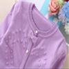 Children Sweaters Girls' Cotton Cardigans Sweaters 4-16 Years (15-16 Years, Purple) view 3