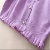 Children Sweaters Girls' Cotton Cardigans Sweaters 4-16 Years (15-16 Years, Purple) view 4