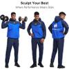 HOTSUIT Sauna Suit for Men Sweat Sauna Jacket Pant Gym Workout Sweat Suits, Navy, XL view 2