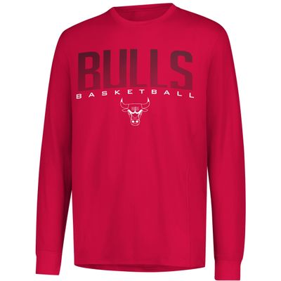 Ultra Game NBA Official Mens Super Soft Game Day Long Sleeve T-Shirt - Unisex, Chicago Bulls, Team Color, XX-Large