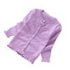 Children Sweaters Girls' Cotton Cardigans Sweaters 4-16 Years (13-14 Years, Purple) view 1
