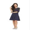 BGDK Girls' School Uniform Pleated Pull-on Knee Length Panel Skirt, Knit Waistband Black 12 view 4