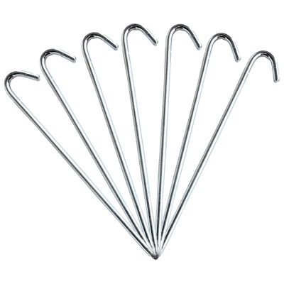 Moose Supply Steel Tent Stakes Heavy Duty Ground Stake, Metal Stakes to Anchor Commercial Inflatables, Outdoor Camping Canopy, Fence, Garden Tent Accessories, 5/6" Diameter x 10" Length, 100 Pack