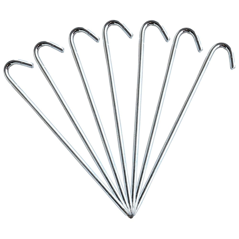 Moose Supply Steel Tent Stakes Heavy Duty Ground Stake, Metal Stakes to Anchor Commercial Inflatables, Outdoor Camping Canopy, Fence, Garden Tent Accessories, 5/6" Diameter x 10" Length, 100 Pack