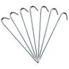 Moose Supply Steel Tent Stakes Heavy Duty Ground Stake, Metal Stakes to Anchor Commercial Inflatables, Outdoor Camping Canopy, Fence, Garden Tent Accessories, 5/6" Diameter x 10" Length, 100 Pack view 1