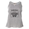 Go All Out XX-Large Heather Grey Womens Tonight is Bottoms Up Country Flowy Racerback Tank Top T-Shirt view 1