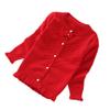 Children Sweaters Girls' Cotton Cardigans Sweaters 4-16 Years (4-5 Years, red) view 1