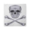 Ambesonne Unisex Bandana, Grey Vivid Skull Crossbones, Dimgray view 1