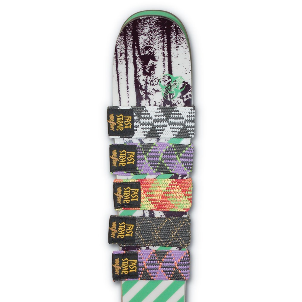 Wide Boy Ski Strap (Black Orange Neon)