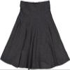 BGDK Girls' School Uniform Pleated Pull-on Knee Length Panel Skirt, Knit Waistband Dark Heather 6 view 1