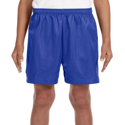 A4 Youth Six Inch Inseam Meshed Shorts Big Kids Style: NB5301 Y-Royal Blue Size: L