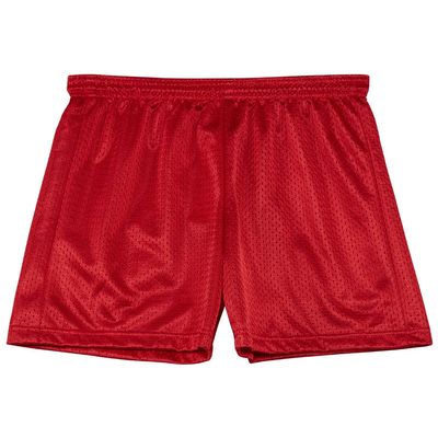 A4 Youth Six Inch Inseam Meshed Shorts Big Kids Style: NB5301 Y-Scarlet/Red Size: S