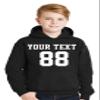 Tee Miracle Custom Hoodies for Youth - Design Your OWN 2 Sided Jersey - Pullover Hooded Team Sweaters Black view 2