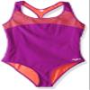Big Chill Girls' MESH Overlay 1PC, Purple Flower, 4