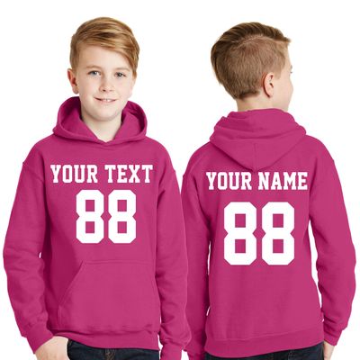 Custom Hoodies for Youth - Design Your OWN 2 Sided Jersey - Pullover Hooded Team Sweaters Heliconia