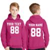 Custom Hoodies for Youth - Design Your OWN 2 Sided Jersey - Pullover Hooded Team Sweaters Heliconia view 1