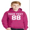 Custom Hoodies for Youth - Design Your OWN 2 Sided Jersey - Pullover Hooded Team Sweaters Heliconia view 2