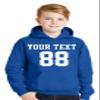 Custom Hoodies for Youth - Design Your OWN 2 Sided Jersey - Pullover Hooded Team Sweaters Royal view 2