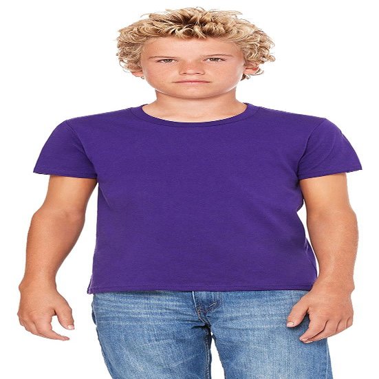 BELLA+CANVAS Youth Jersey Short-Sleeve T-Shirt XL Team Purple