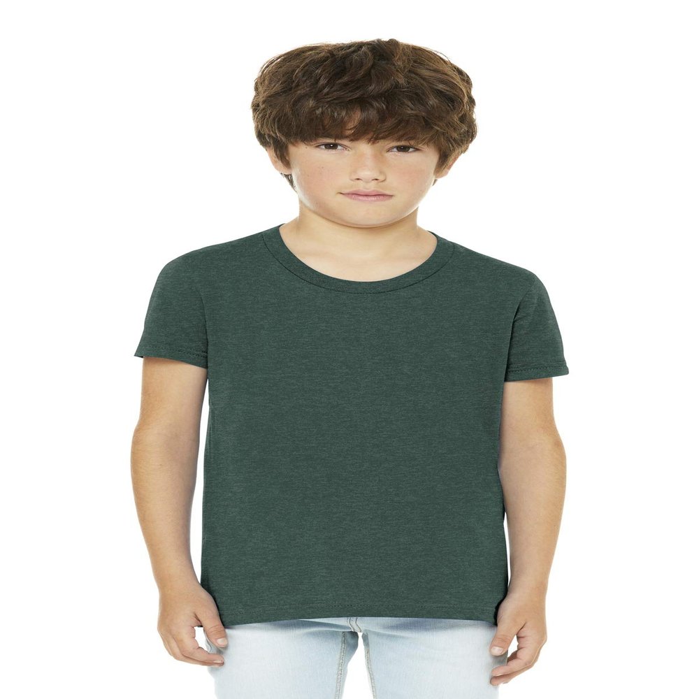 Bella + Canvas Youth Jersey Short-Sleeve T-Shirt XL HEATHER FOREST