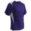 Champro Boys' Bull Pen Full Button Baseball Jersey, Purple,White,Graphite, Youth Medium view 1