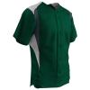 Champro Boys' Bull Pen Full Button Baseball Jersey, Forest Green,White,Graphite, Youth X-Large view 1