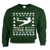 ALLNTRENDS Adult Sweatshirt Jingle Balls Soccer Ugly Xmas Sport Fans Present (M, Forest Green) view 1