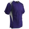 Champro Boys' Bull Pen Full Button Baseball Jersey, Purple,White,Graphite, Youth X-Large view 1