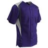 Champro Boys' Bull Pen Full Button Baseball Jersey, Purple,White,Graphite, Youth Large view 1