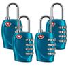4 Dial Digit TSA Approved Travel Luggage Locks Combination for Suitcases (Blue-4pack) view 1