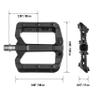 Funn Black Magic Plastic Flat Mountain Bike Pedal Set - Lightweight Wide Platform Bicycle Pedals for Stability, 9/16-inch CrMo Axle Bike Pedals for MTB/BMX/Urban/Gravel Riding (Orange pins) view 3