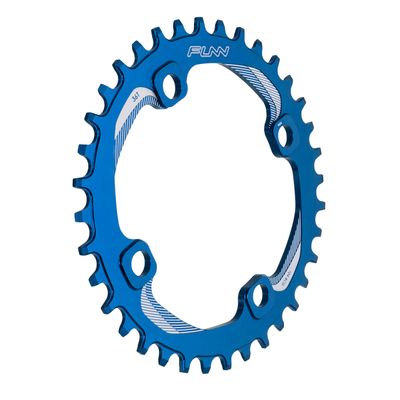 Funn Solo Narrow Wide Chainring for 9 10 11 12 Speed Chain, Fits 104mm BCD Interface Crankset, Single Speed Bike Chain Ring for MTB, BMX Bike, Gravel Bike and Road Bike (36T, Blue)