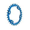 Funn Solo Narrow Wide Chainring for 9 10 11 12 Speed Chain, Fits Asymmetric 96mm BCD Interface Crankset, Single Speed Bike Chain Ring for MTB, BMX Bike, Gravel Bike and Road Bike (30T, Blue) view 1