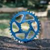 FUNN Solo DX Narrow Wide Chainring for 9 10 11 12 Speed Chain Compatible with SRAM Direct Interface Crankset, 6mm Offset (32T, Blue) view 2