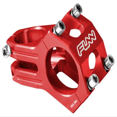 Funn Funnduro MTB Stem with 31.8mm Bar Clamp - Ultimate Ultralight and Tough Alloy Bicycle Stem for Mountain Bike and BMX, Length 60mm (Red)