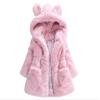 Winter Coat for Toddler Girl Rabbit Ears Winter Coat for Toddler Girls Faux Fur (8, Pink) view 1