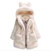 Winter Coat for Toddler Girl Rabbit Ears Winter Coat for Toddler Girls Faux Fur (4T, Cream) view 1