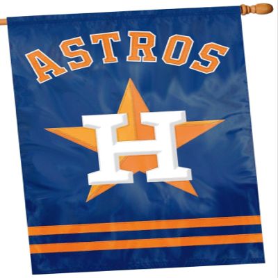 Party Animal Houston Astros 2-Sided 28x44 Premium Embroidered Applique Banner Flag Baseball