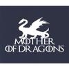 Go All Out Small Navy Womens Mother of Dragons Flowy Racerback Tank Top T-Shirt view 3